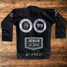 10in JESUS & JIU-JITSU patch on black gi